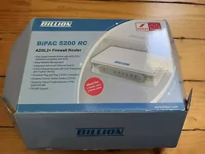 Billion BiPAC 5200 ADSL2+ 4-port Firewall Modem/Router Boxed AC Adaptor Included - Picture 1 of 17