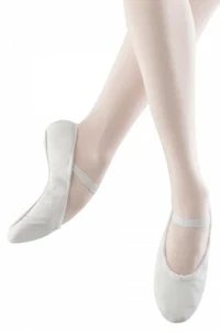 Bloch Arise Leather Ballet Shoes Full Sole with Pre Sewn Elastics S0209 White - Picture 1 of 1