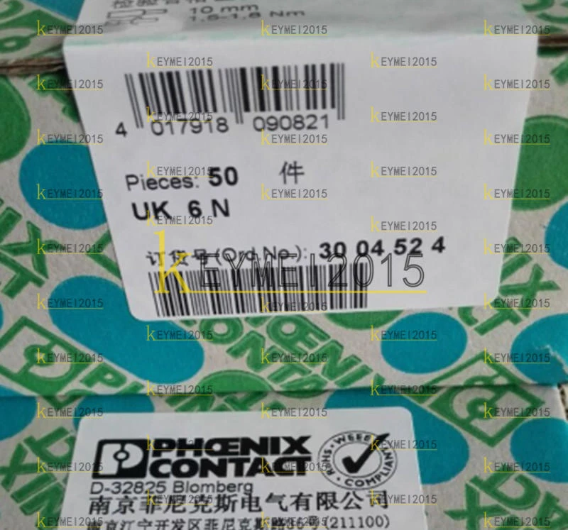 50PCS Phoenix Contact UK 6 N 3004524 terminal block New - Image 1 of 1