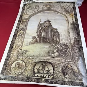 J. Cauty - Herr der Ringe Poster - 36"x24" Zauberer und Genie 1988 Schweiz - Bild 1 von 10