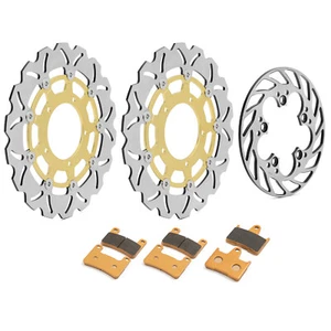Front Rear Brake Rotors Discs Pads For Suzuki GSXR 1000 GSX-R 1000 2005 2006 05 - Picture 1 of 12