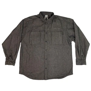 Vintage 90s Damani Dada Men's Trucker Jean Jacket XXL Black Denim Hip Hop Biker - Picture 1 of 7