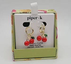 Piper K Cherry Earrings Boxed /red - Imagen 1 de 4