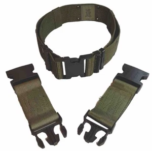 U.S. MILITARY GREEN CANVAS INDIVIDUAL EQUIPMENT BELT FITS 30 INCH TO XL WAIST - Picture 1 of 7