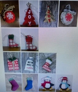 Christmas ornament Felt Burlap Crochet Tree stocking Penguin Cloth 4/5/6 in NEW - Picture 1 of 55