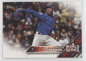 2016 Topps World Series Champions Box Set Aroldis Chapman (Pitching Close-Up)