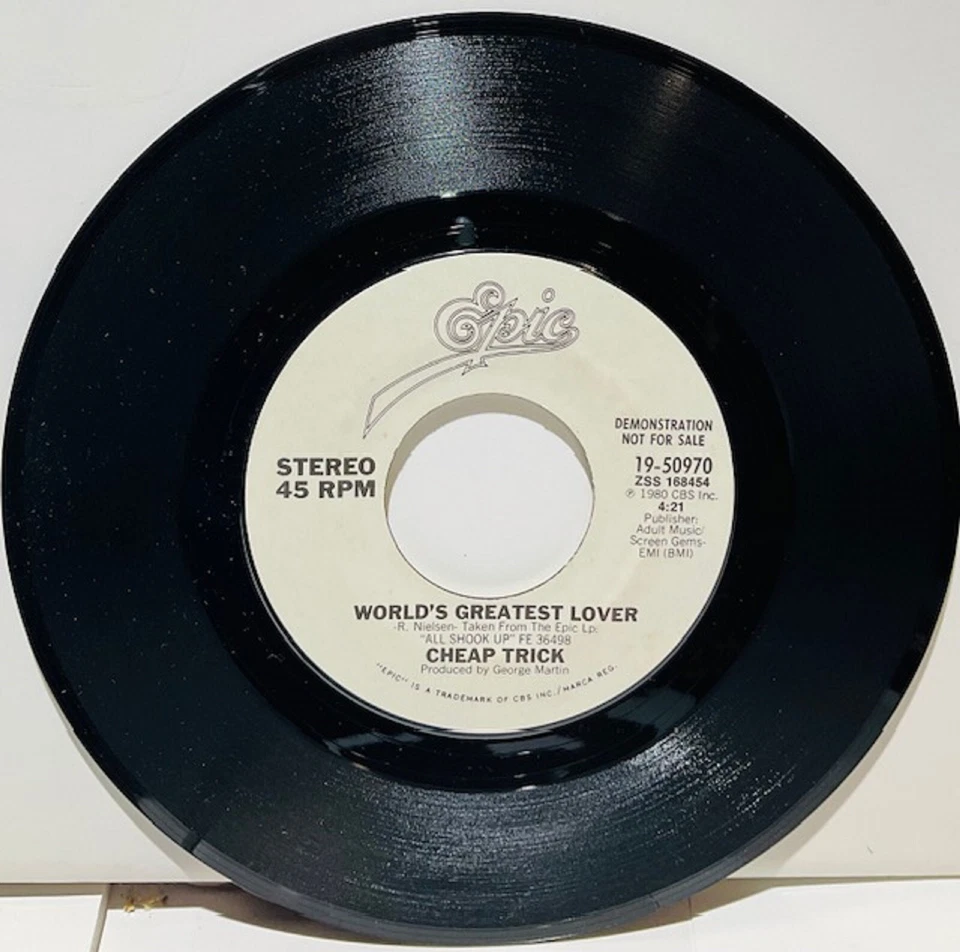 Cheap Trick: World's Greatest Lover/same 1980 45rpm PROMO Epic 19-50970 Foto 1 de 1
