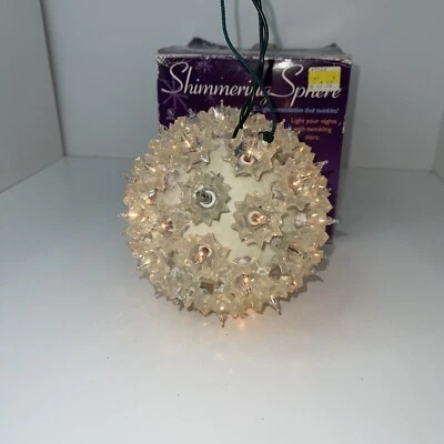 Shimmering Sphere Hanging Christmas Light Twinkle Ball Hanging Lighted Round - Image 1 of 4