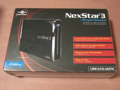Vantec Nexstar3 2.5" SATA to USB 3.0 eSata external hard drive enclosure - Image 1 of 3