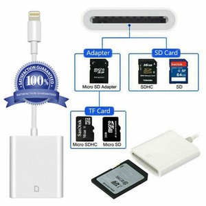 SD Card Camera Reader Adapter For iOS iPhone 6 7 8 Plus 11 XS 12 iPad 2 3 4 6 7