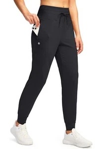 Women's Joggers Pants with Zipper Pockets High Waisted Sweatpants Athletic Ta... - Picture 1 of 7