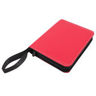 Red Pu Card Storage Bag Binder 4 Pocket Trading Cards Holder