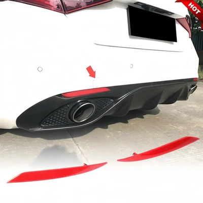 Difusor de parachoques trasero rojo apto para Alfa Romeo Giulia base sedán 2016-20 Foto 1 de 4