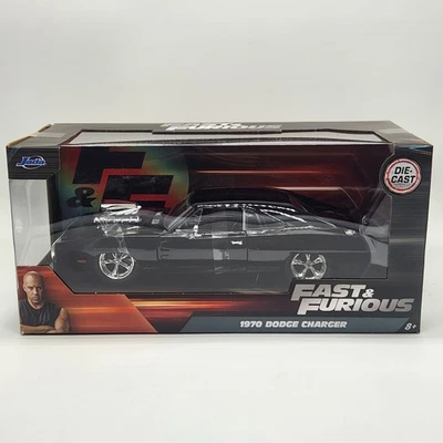 Carro modelo fundido Jada 1:24 Fast & Furious 1970 Dodge Charger 35421 preto novo - Imagem 1 de 3