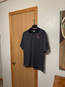 Ropa del equipo de la NFL "Chicago Bears" XL azul y blanco con rayas polo manga corta - Imagen 1 de 4