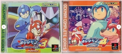 Rockman 3,4 Mega Man 3 4 Set Playstation1 PS1 NTSC-J Japan Ver. used - Image 1 of 4