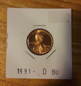 1991D Lincoln Penny - Picture 1 of 2