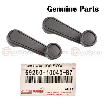 Genuine LandCruiser 76 70 Series HZJ FZJ Front Door Window Regulator Handle x2 - Image 1 of 3