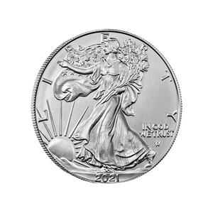 2021 1 oz Silber American Eagle 1 $ Münze Stempelglanz - Bild 1 von 2