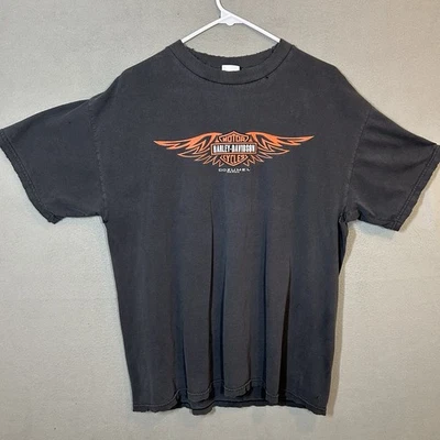 VTG Distressed Harley Davidson Cozumel Mexico Size L T-Shirt M&O Knits - Image 1 of 4
