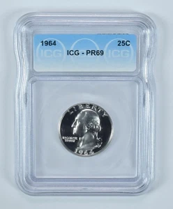 1964 Washington Quarter PR69 ICG *3178 - Picture 1 of 5