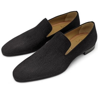 Mocasines Christian Louboutin Hombre Denim Negro Diente de León Talla 11 Nuevos Con Caja Foto 1 de 4