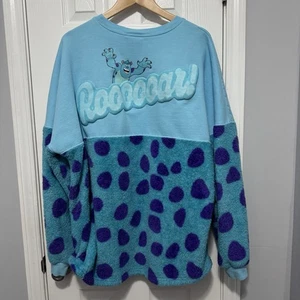 Disney Parks Monsters Inc Spirit Jersey Sullivan Adulto XXL 2x Blu Fuzzy RARA - Foto 1 di 6