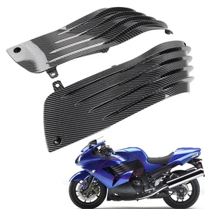 Kohlefaser Seite Motorverkleidung Verkleidung Knieschutz für Kawasaki ZX14 06-11 - Bild 1 von 12