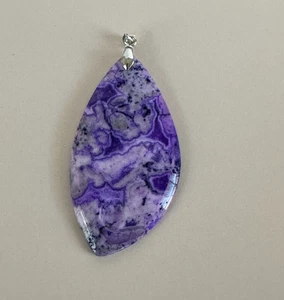 Charoite Large Teardrop Gemstone Pendant ~ 276 - Picture 1 of 3