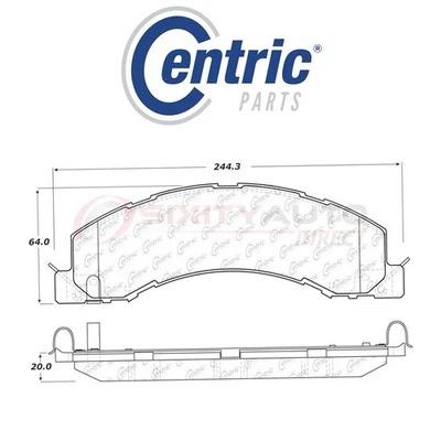 Centric C-TEK Metallic Disc Brake Pads for 2008-2010 Dodge Ram 4500 6.7L L6 xy - Изображение 1 из 4