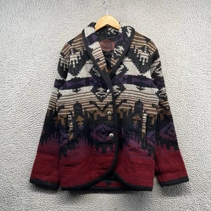 Vintage Woolrich Cardigan Womens Small Wool Aztec Southwestern Geometric USA - Picture 1 of 13