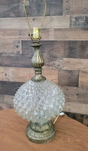 Antike Pocky Glas Kristall Tischlampe Wohndeko Retro Beleuchtung Kunstvolle Deko  - Bild 1 von 9