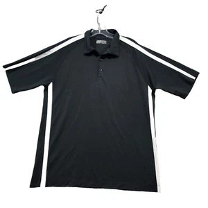Nike Polo Shirt Mens Large Black Solid Nike Golf Nike FITDRY Short Sleeve - Picture 1 of 15