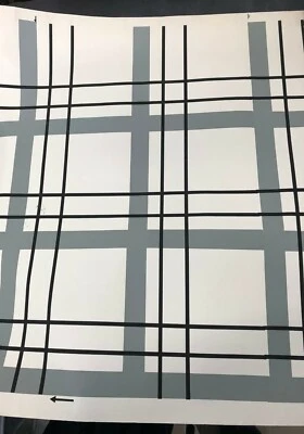 Papel pintado monocromático geométrico moderno MCM Mid Century de 16 yardas negro gris Foto 1 de 4