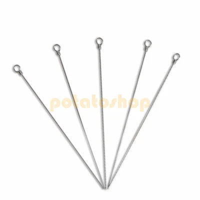 30pcs Fishing Spinner Shaft Looped Wire Stainless DIY Spinnerbait Supplies - Image 1 of 4