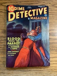 Dime Detective Magazine February 1935 Classic Cover Vintage Pulp Magazine FN+ - Picture 1 of 7