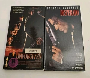 Western VHS Lot Unforgiven And Desperado Pre Owned - Picture 1 of 3