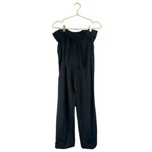 Asos Design Womens Dress Pants Black Leg Pleated Front Cuffed Size 6 WP633 - Picture 1 of 6