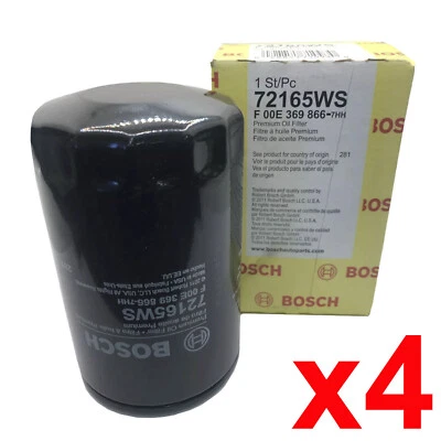 For 85-93 Mercedes 300TE 300SEL 300CE 260E 190E Bosch Oil Filter 4PCS 72165WS - Image 1 of 4