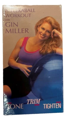 NEW Flexaball Workout Gin Miller Tone Trim Tighten VHS Tape Exercise Ball SEALED - Image 1 of 2