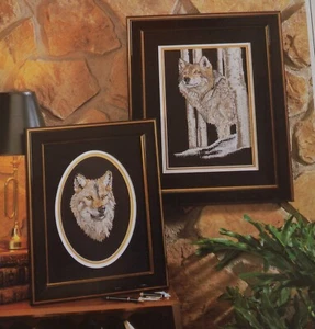 c1990 Color Charts Leaflet #10103 Counted Cross Stitch Al Agnew's Timber WOLVES - Picture 1 of 4