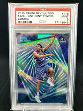 2015-16 Panini Revolution Cosmic Karl Anthony Towns Rookie RC /100 PSA 9 #118