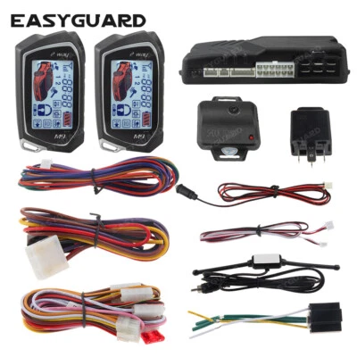 EASYGUARD 2 way car alarm system auto start vibration alarm turbo timer mode  - Image 1 of 4