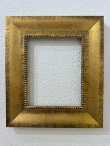 8x10 Picture frame photo art frame real wood Country Rustic Vintage Gold Leaf - Picture 1 of 3