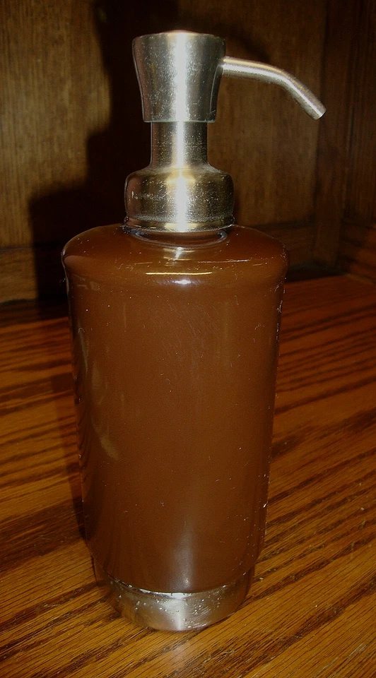 Dispensador de Jabón Interdesign Marrón Cerámica e Inoxidable 10oz Accesorio de Baño L22 Foto 1 de 4