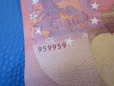 10 Euro note bank little radar number 959959 money cash Capicua / palindromo - Image 1 of 4