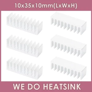 10x35x10mm avec ou sans ruban adhésif pour dissipateur thermique aluminium DIP40 IC CPU GPU - Photo 1/8