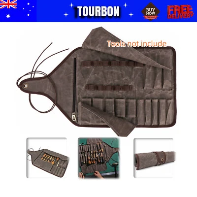Tourbon Tool Spanner Carve Knives Roll Wrench Storage Pouch Chisel Bag-Clearance - Image 1 of 4
