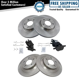 Front & Rear Semi-Metallic Brake Pad & Rotor Kit LH & RH Sides for Mazda 5 - Picture 1 of 7