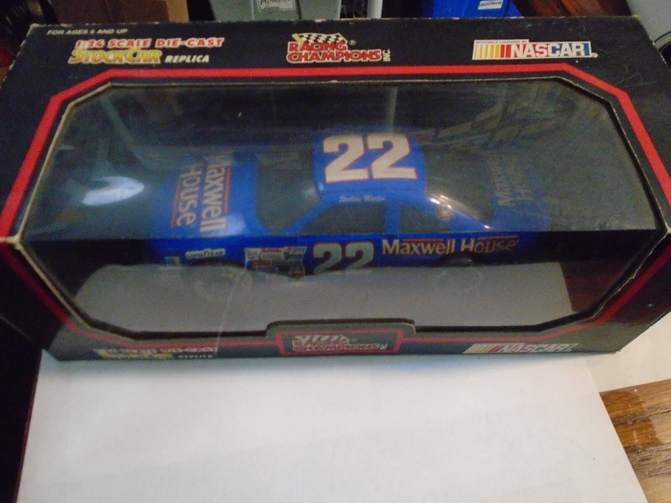Racing Champions 1/24 Scala Die Cast #22 Sterling Marlin, Maxwell Casa, Nascar - Immagine 1 di 4